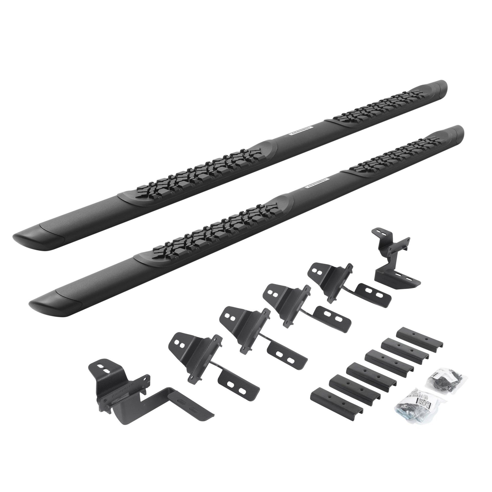 Go Rhino V3450568T 2007 - 2018 Jeep Wrangler JK V - Series V3 Aluminum Side Steps and Mounting Bracket Kit - Rugged Truck Gear