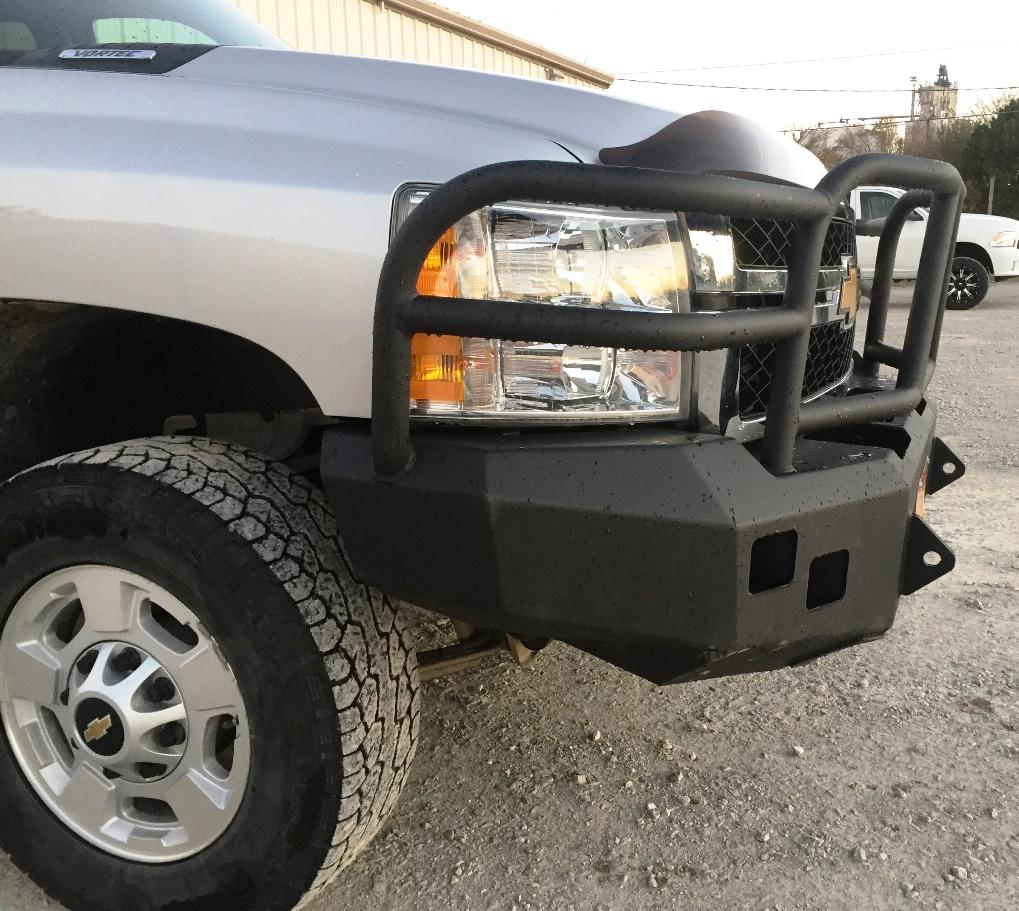Hammerhead 600 - 56 - 0051 Chevy Silverado 2500/3500 2011 - 2014 Front Winch Bumper with Full Brush Guard - Rugged Truck Gear