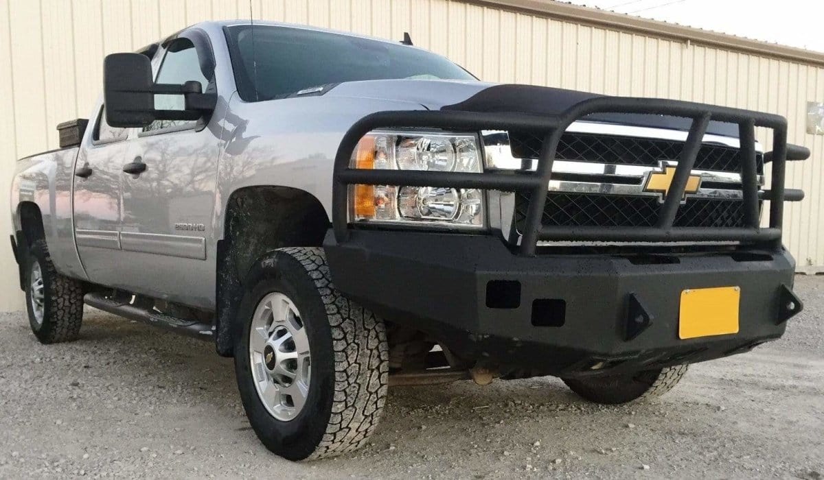 Hammerhead 600 - 56 - 0051 Chevy Silverado 2500/3500 2011 - 2014 Front Winch Bumper with Full Brush Guard - Rugged Truck Gear