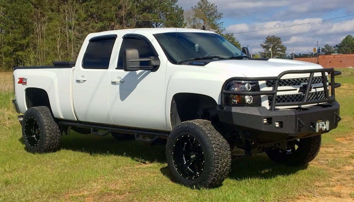 Hammerhead 600 - 56 - 0051 Chevy Silverado 2500/3500 2011 - 2014 Front Winch Bumper with Full Brush Guard - Rugged Truck Gear