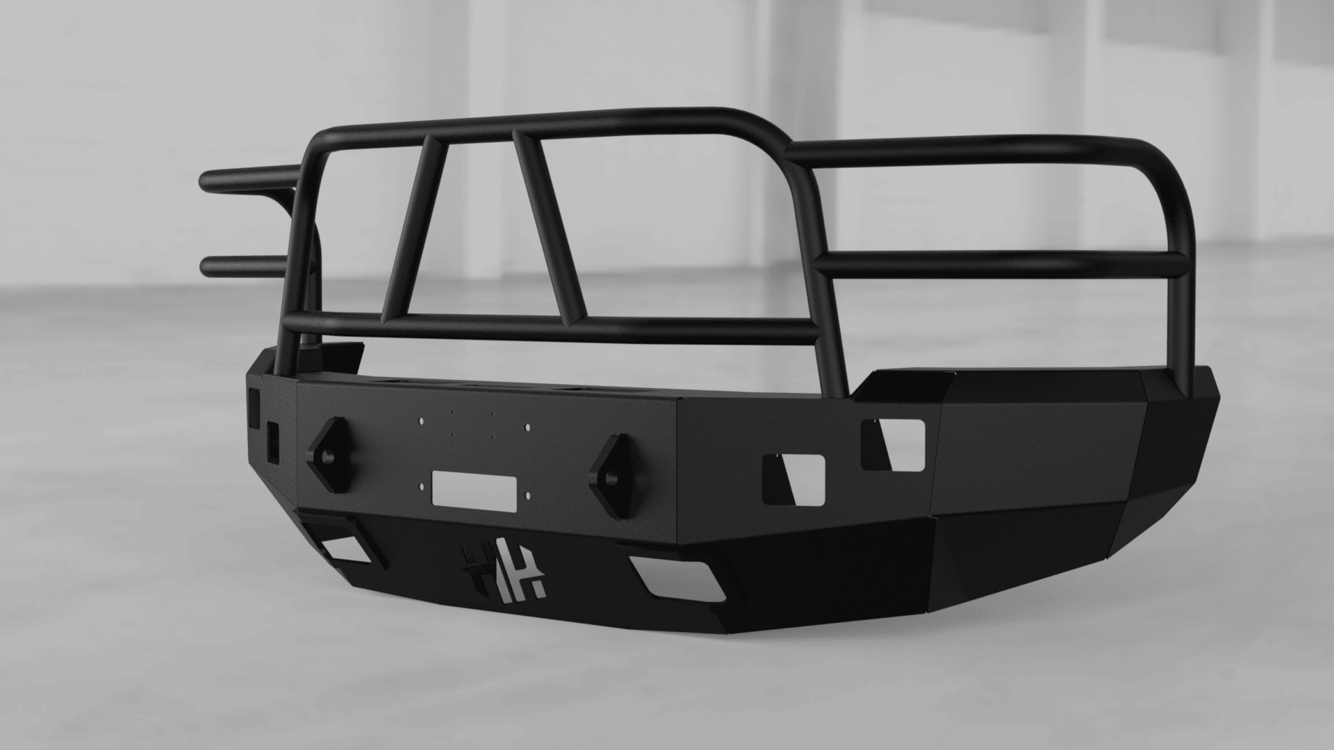 Hammerhead 600 - 56 - 0054 Chevy Silverado 1500 2007 - 2013 Front Winch Bumper with Full Brush Guard - Rugged Truck Gear