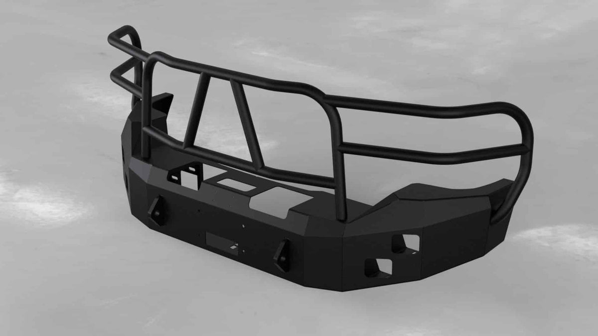 Hammerhead 600 - 56 - 0056 Ford F250/F350/F450/F550 2011 - 2016 Front Winch Bumper with Full Brush Guard - Rugged Truck Gear