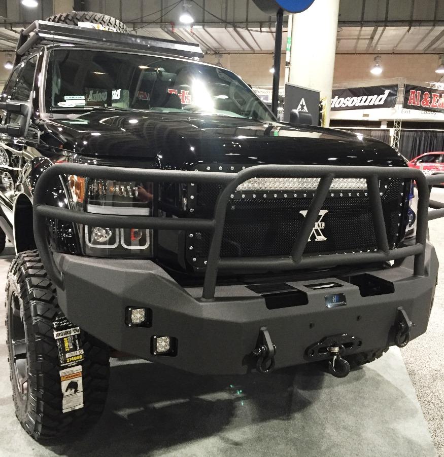 Hammerhead 600 - 56 - 0056 Ford F250/F350/F450/F550 2011 - 2016 Front Winch Bumper with Full Brush Guard - Rugged Truck Gear