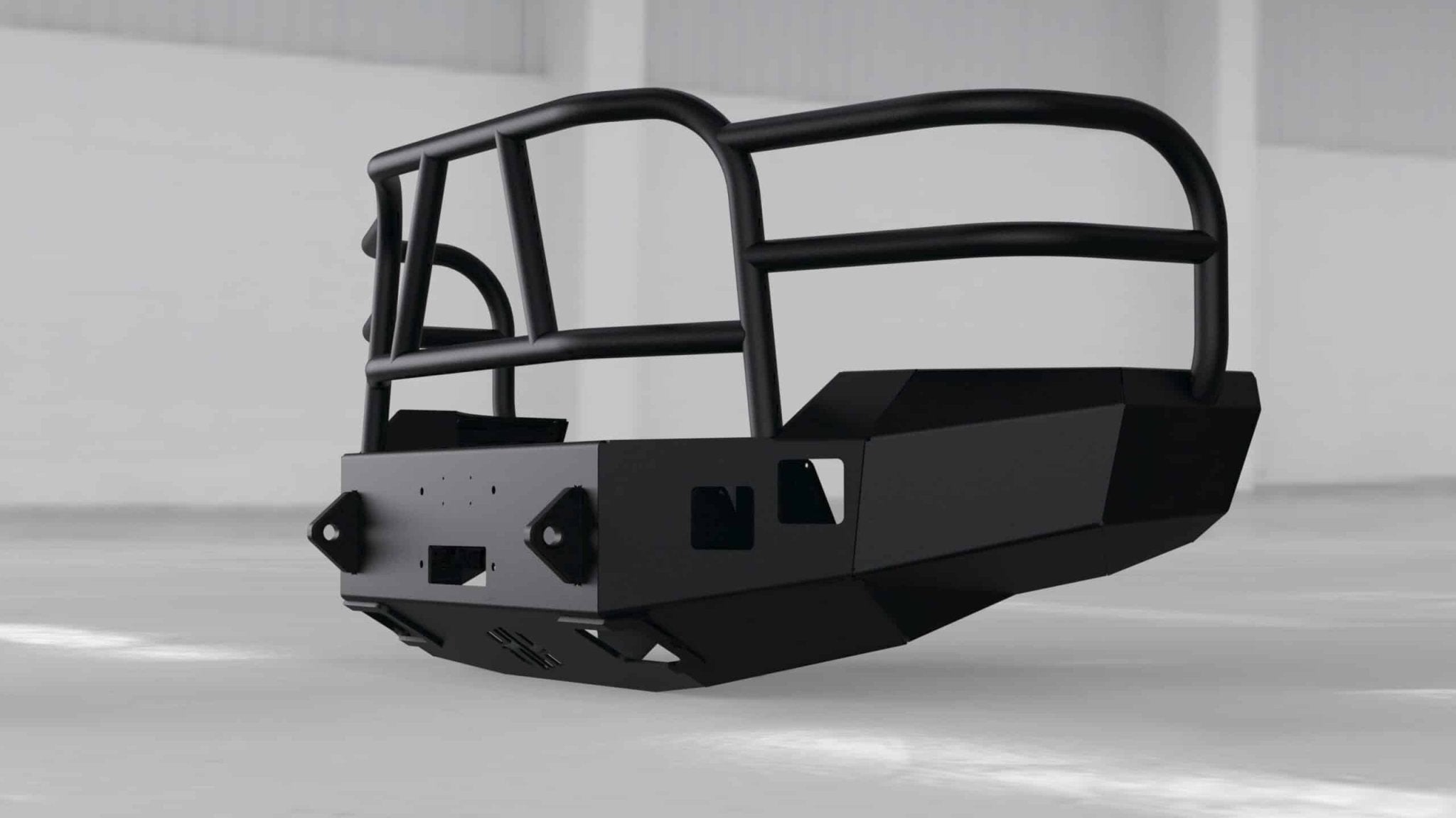 Hammerhead 600 - 56 - 0057 Chevy Silverado 2500/3500 2007 - 2010 Front Winch Bumper with Full Brush Guard - Rugged Truck Gear