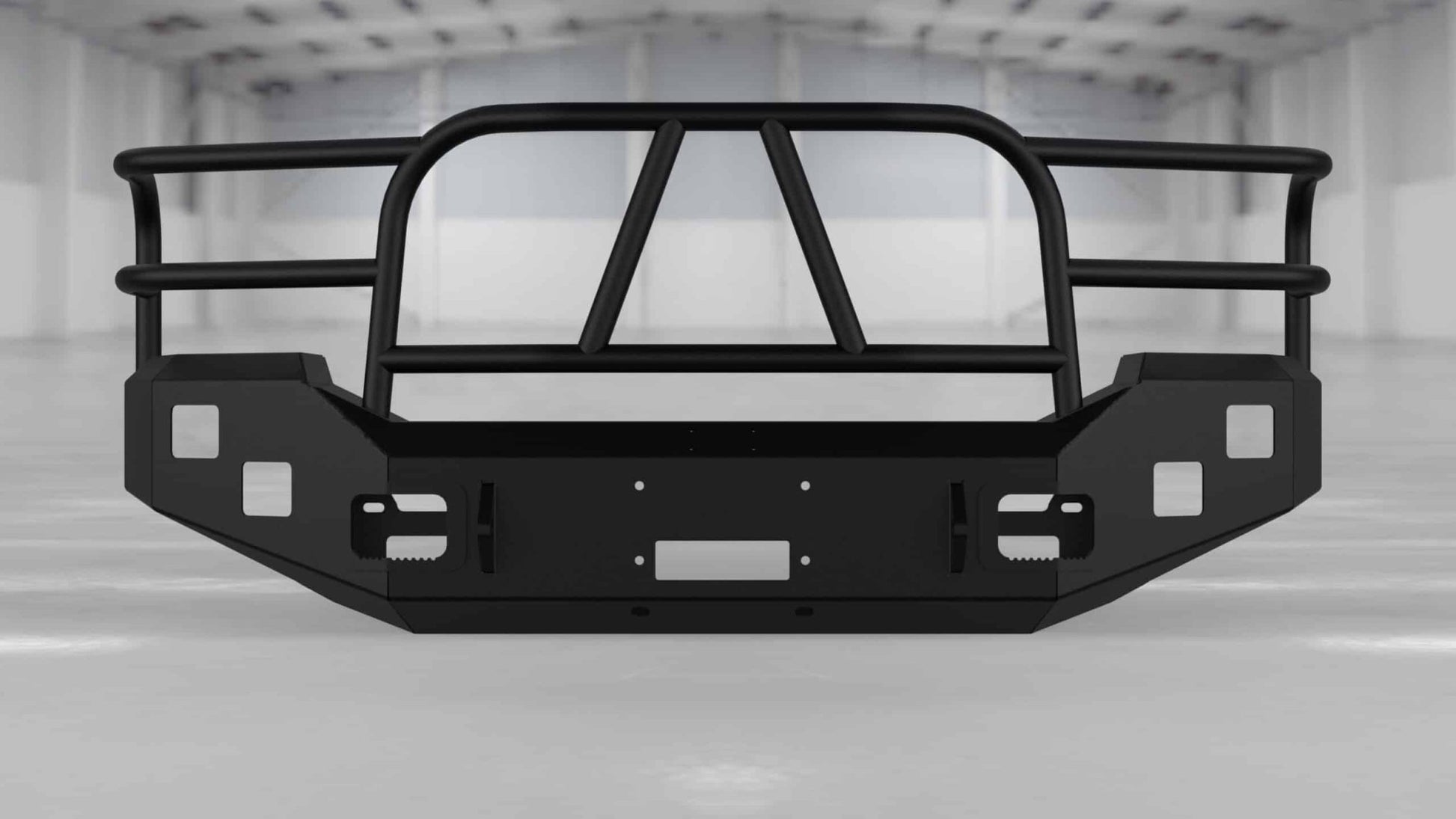 Hammerhead 600 - 56 - 0059 Ford F250/F350/F450/F550 2005 - 2007 Front Winch Bumper with Full Brush Guard - Rugged Truck Gear
