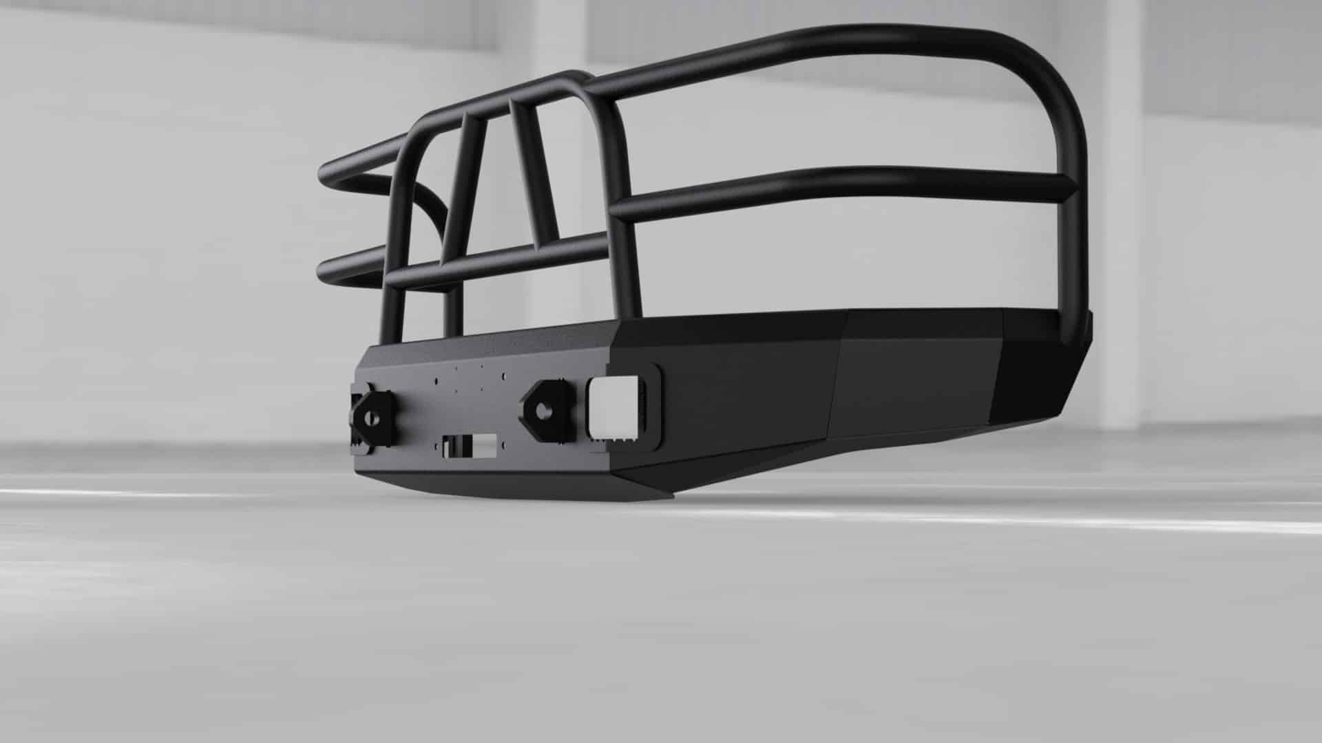 Hammerhead 600 - 56 - 0067 Ford Bronco 1992 - 1996 Front Winch Bumper with Full Brush Guard - Rugged Truck Gear