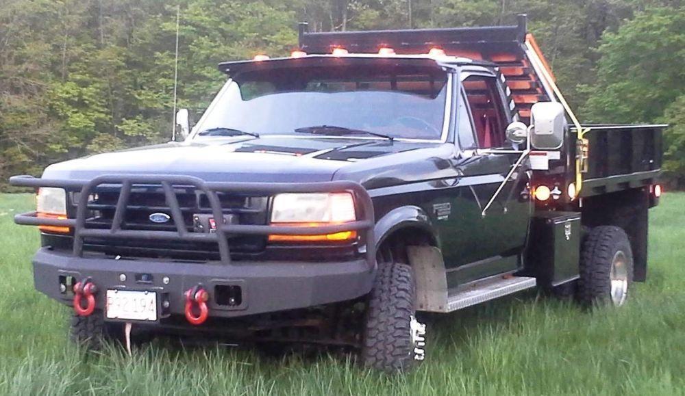 Hammerhead 600 - 56 - 0067 Ford F250/F350/F450 1992 - 1998 Front Winch Bumper with Full Brush Guard - Rugged Truck Gear
