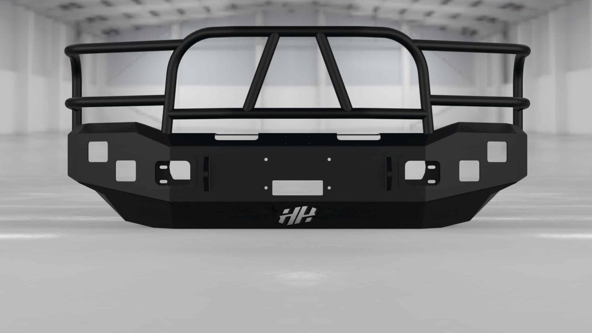 Hammerhead 600 - 56 - 0097 Ford F250/F350/F450/F550 1999 - 2004 Front Winch Bumper with Full Brush Guard - Rugged Truck Gear