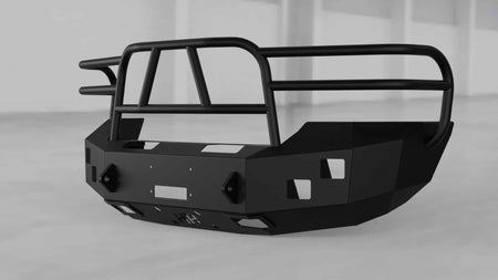 Hammerhead 600 - 56 - 0105 GMC Sierra 2500/3500 2011 - 2014 Front Winch Bumper with Full Brush Guard - Rugged Truck Gear