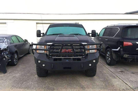 Hammerhead 600 - 56 - 0105 GMC Sierra 2500/3500 2011 - 2014 Front Winch Bumper with Full Brush Guard - Rugged Truck Gear