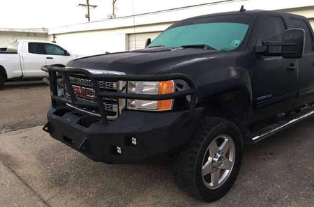 Hammerhead 600 - 56 - 0105 GMC Sierra 2500/3500 2011 - 2014 Front Winch Bumper with Full Brush Guard - Rugged Truck Gear