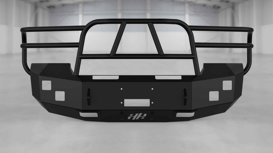Hammerhead 600 - 56 - 0105 GMC Sierra 2500/3500 2011 - 2014 Front Winch Bumper with Full Brush Guard - Rugged Truck Gear