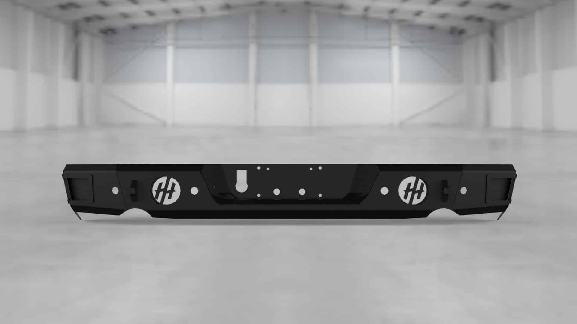 Hammerhead 600 - 56 - 0107 Dodge Ram 1500 2009 - 2018 Rear Bumper with Dual Exhaust and Sensors - Rugged Truck Gear