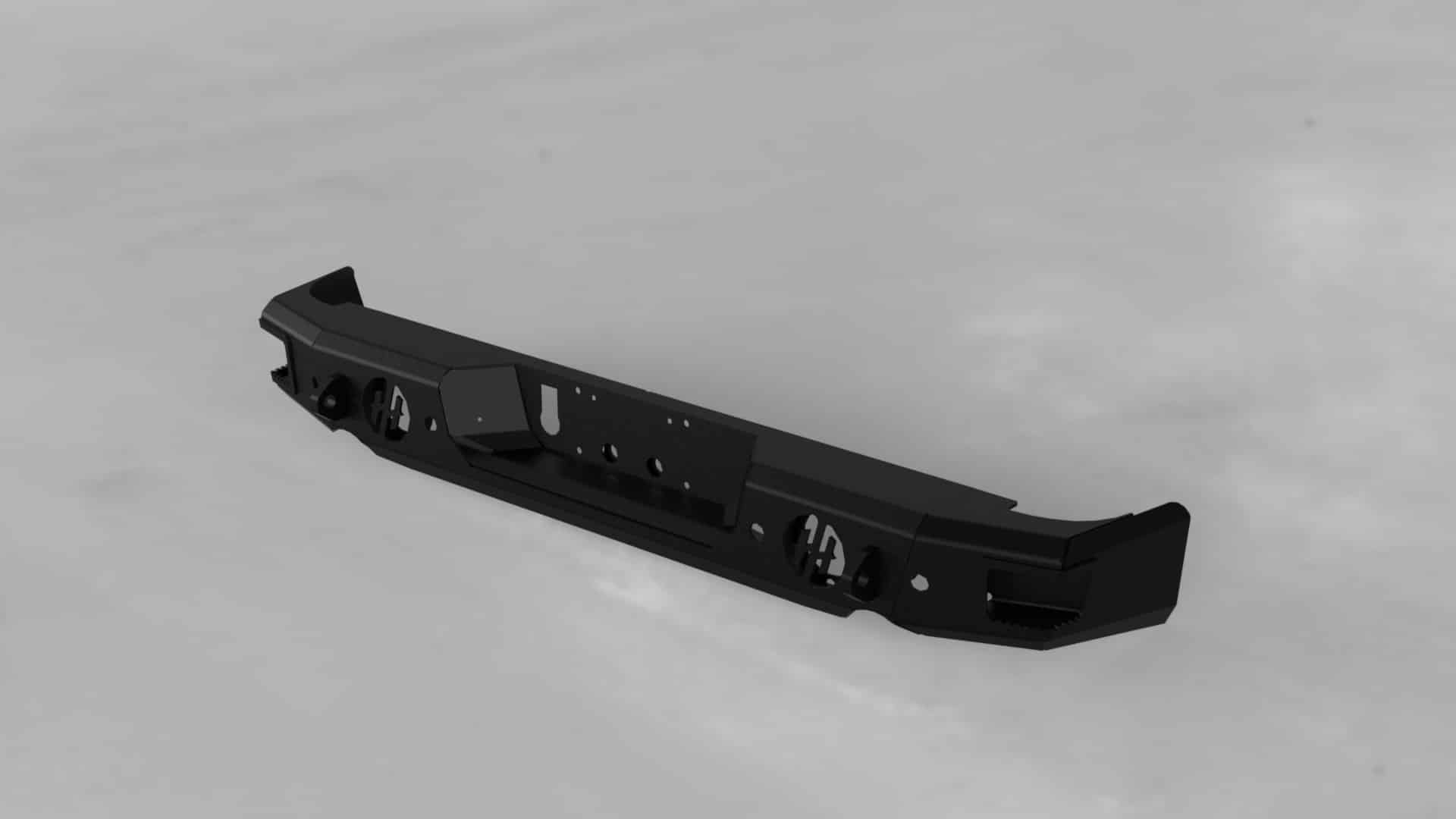 Hammerhead 600 - 56 - 0107 Dodge Ram 1500 2009 - 2018 Rear Bumper with Dual Exhaust and Sensors - Rugged Truck Gear