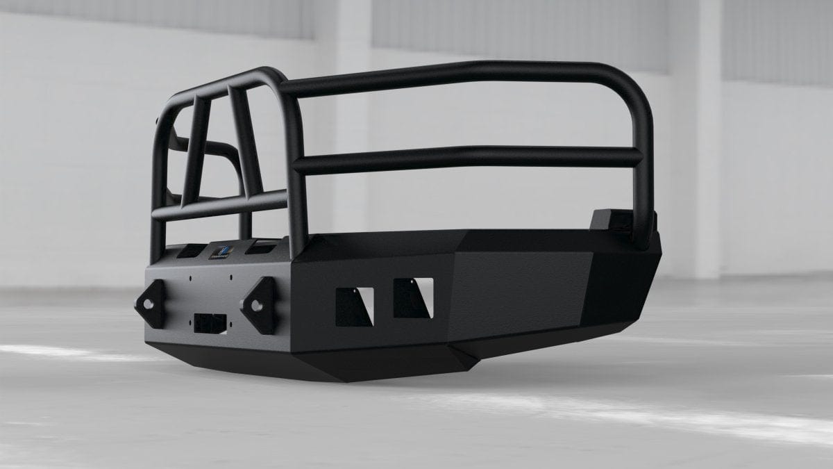 Hammerhead 600 - 56 - 0110T Chevy Tahoe 2001 - 2006 Front Winch Bumper with Full Brush Guard - Rugged Truck Gear