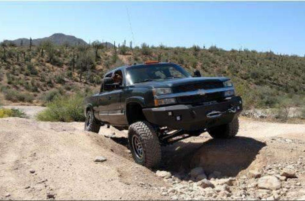 Hammerhead 600 - 56 - 0113 Chevy Silverado 2500/3500HD 2003 - 2006 Front Winch Bumper Low Profile - Rugged Truck Gear
