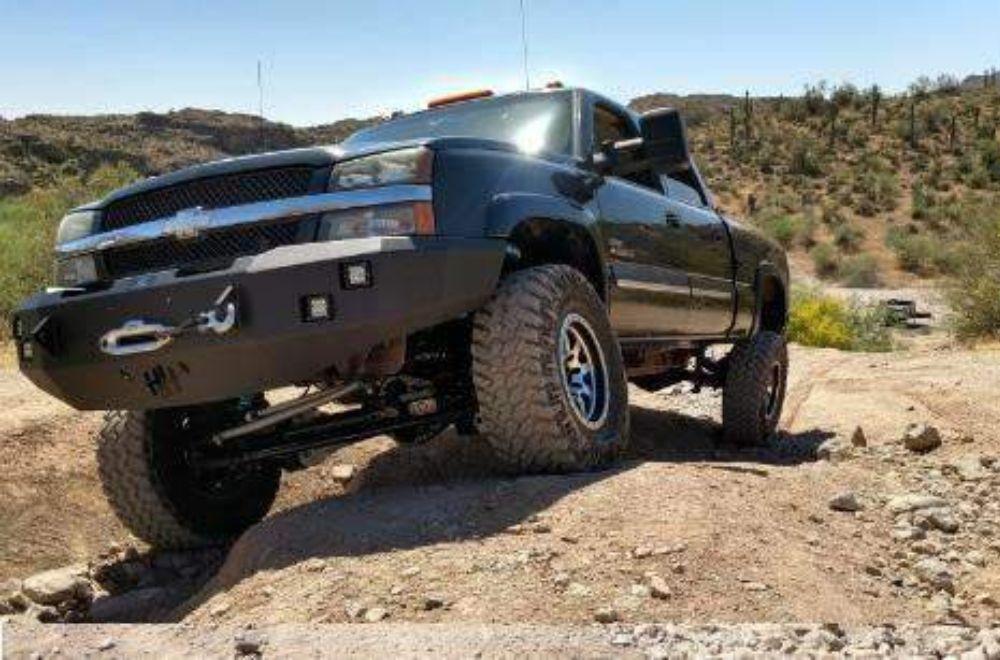 Hammerhead 600 - 56 - 0113 Chevy Silverado 2500/3500HD 2003 - 2006 Front Winch Bumper Low Profile - Rugged Truck Gear