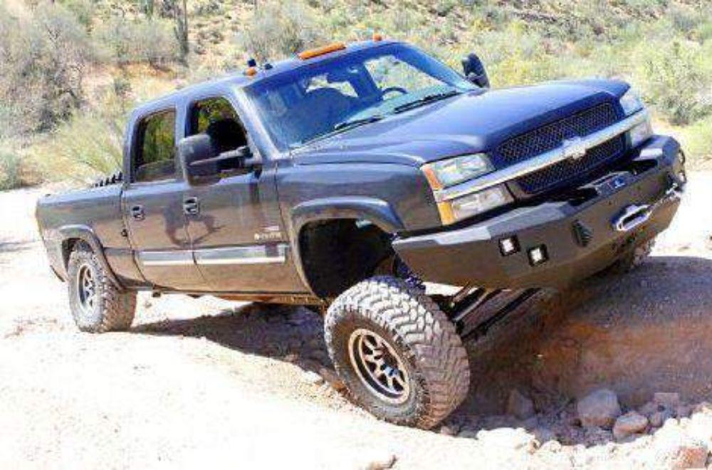 Hammerhead 600 - 56 - 0113 Chevy Silverado 2500/3500HD 2003 - 2006 Front Winch Bumper Low Profile - Rugged Truck Gear