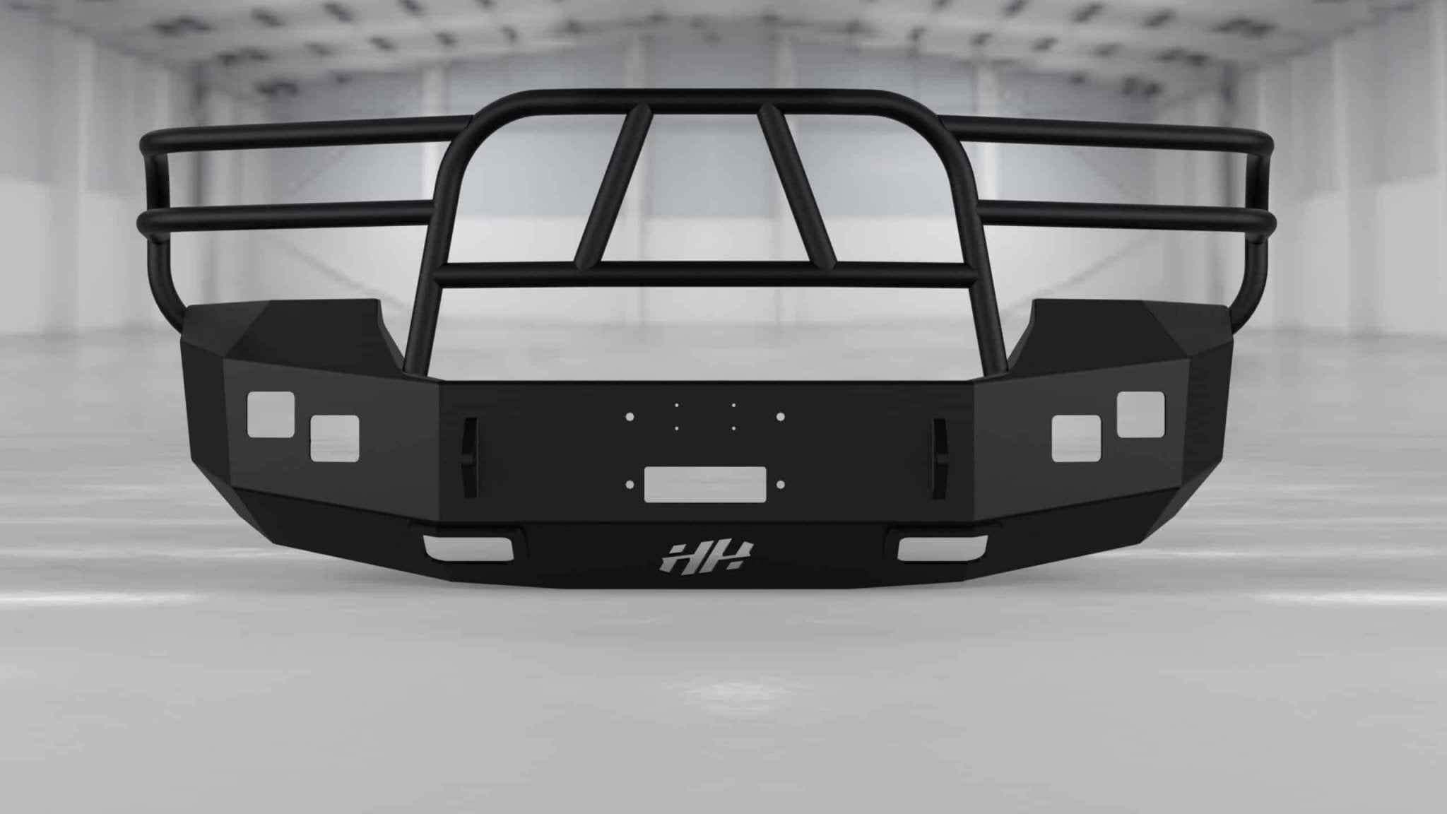 Hammerhead 600 - 56 - 0118 GMC Sierra 2500/3500 2007 - 2010 Front Winch Bumper with Brush Guard - Rugged Truck Gear