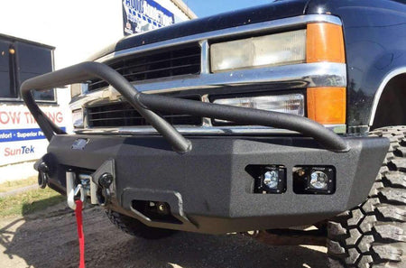 Hammerhead 600 - 56 - 0127_2 GMC Sierra 2500 1999 - 2000 Front Winch Pre - Runner Bumper - Rugged Truck Gear