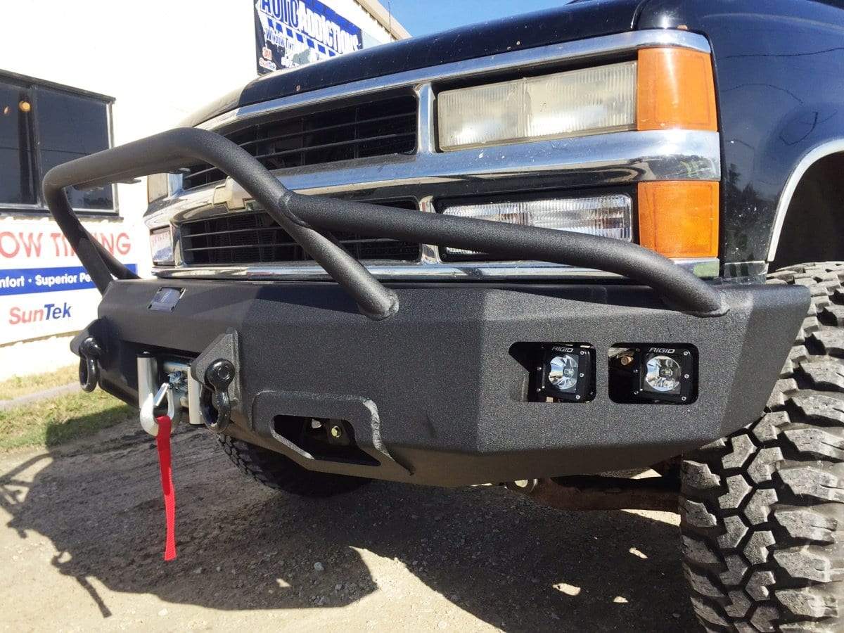Hammerhead 600 - 56 - 0127 Chevy Silverado 1500 1988 - 1998 Front Winch Pre - Runner Bumper - Rugged Truck Gear
