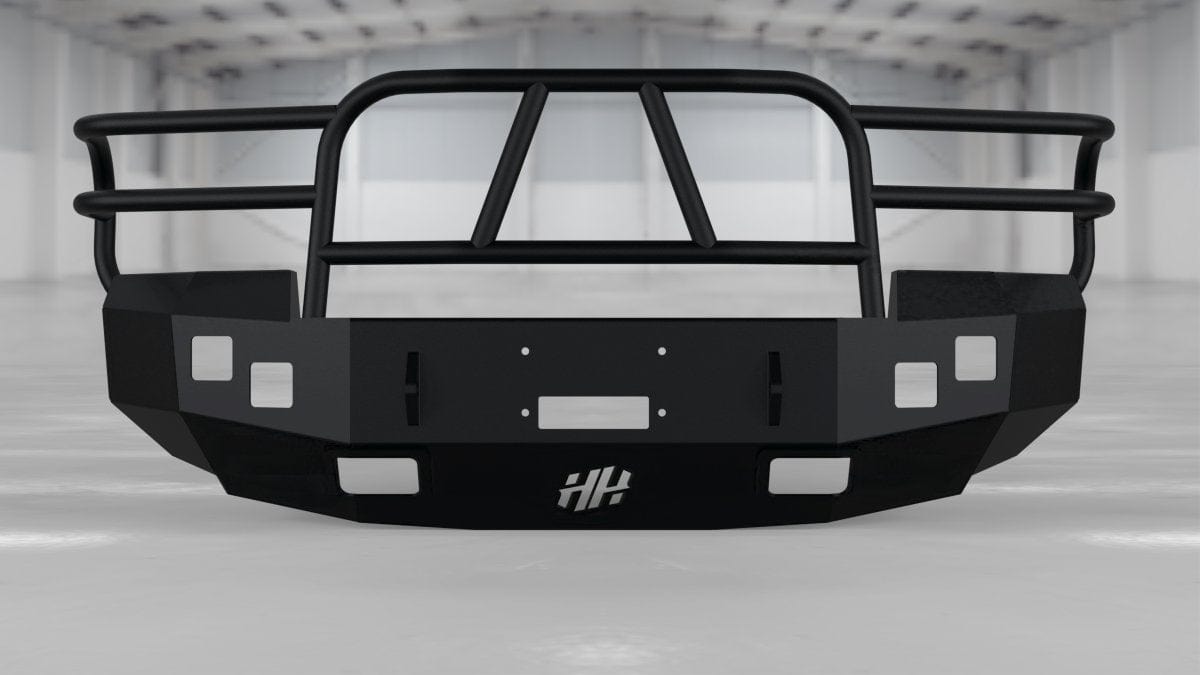 Hammerhead 600 - 56 - 0196 GMC Sierra 1500 2007 - 2013 X - Series Front Winch Bumper Full Brushguard - Rugged Truck Gear