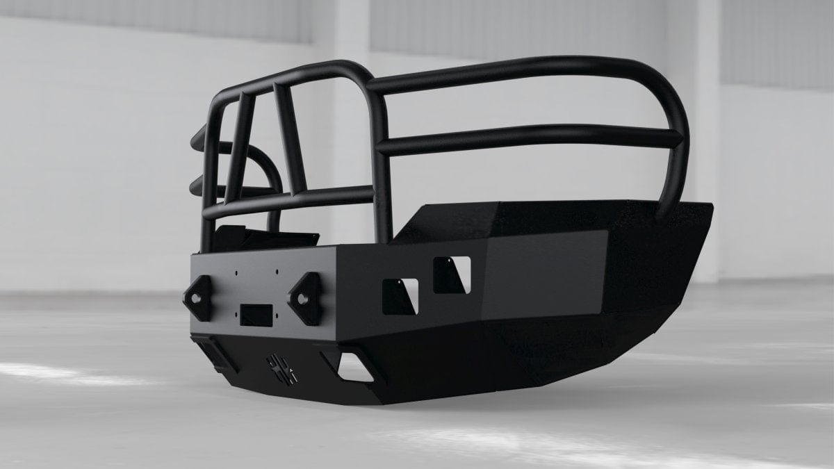 Hammerhead 600 - 56 - 0196 GMC Sierra 1500 2007 - 2013 X - Series Front Winch Bumper Full Brushguard - Rugged Truck Gear