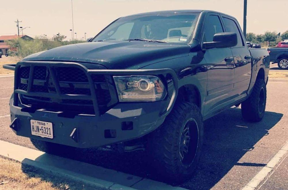 Hammerhead 600 - 56 - 0205 Ram 1500 2013 - 2018 Front Winch Bumper with Full Brush Guard - Rugged Truck Gear