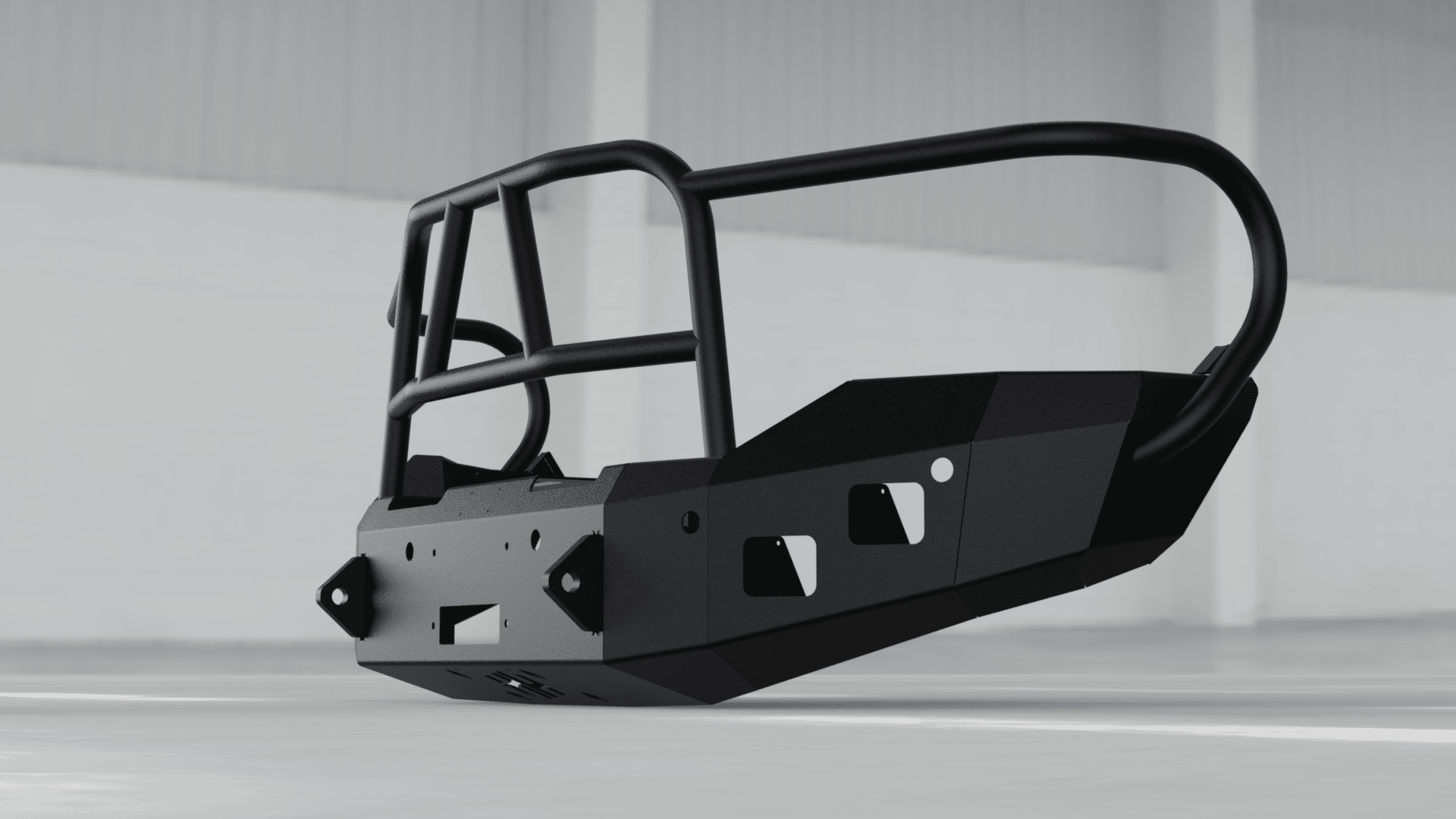 Hammerhead 600 - 56 - 0205 Ram 1500 2013 - 2018 Front Winch Bumper with Full Brush Guard - Rugged Truck Gear