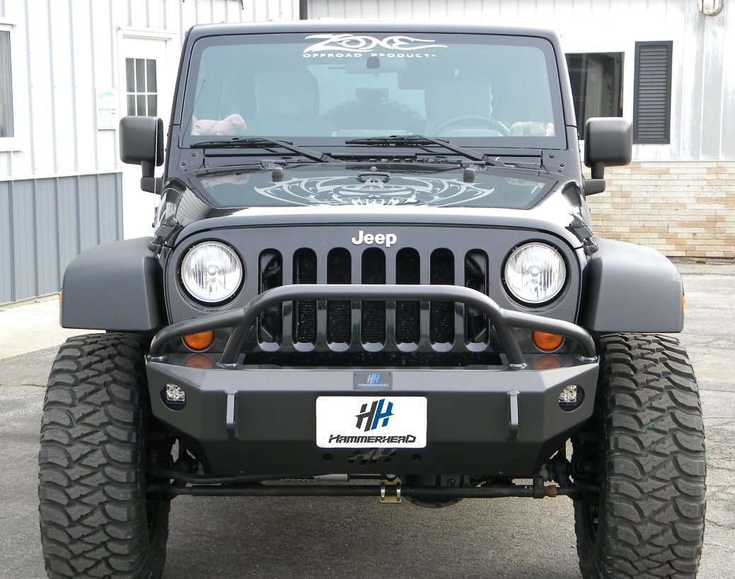 Hammerhead 600 - 56 - 0206 Jeep Wrangler JK 2007 - 2018 Front Winch Bumper Stubby Pre - Runner - Rugged Truck Gear
