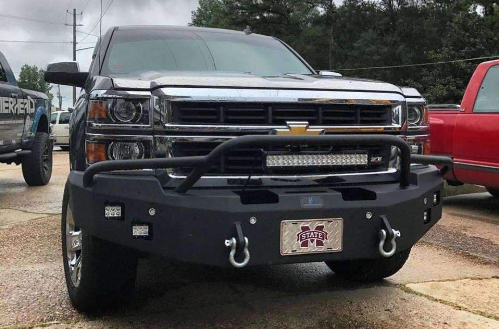 Hammerhead 600 - 56 - 0212 Chevy Silverado 1500 2014 - 2015 Front Winch Bumper Pre - Runner - Rugged Truck Gear