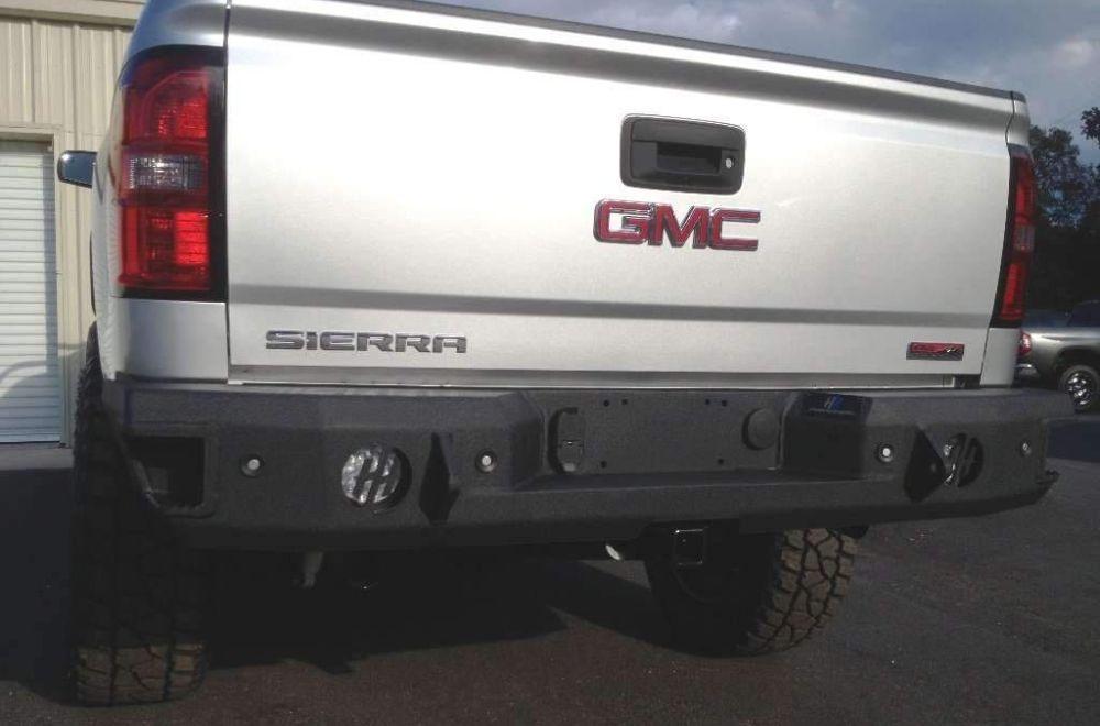 Hammerhead 600 - 56 - 0222 GMC Sierra 1500 2014 - 2018 Rear Bumper with Sensors - Rugged Truck Gear