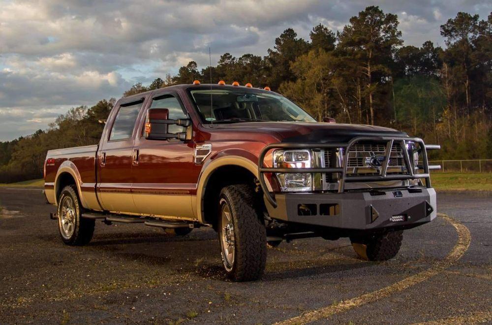 Hammerhead 600 - 56 - 0255 Ford F250/F350/F450/F550 2008 - 2010 Front Winch Bumper with Full Brush Guard - Rugged Truck Gear