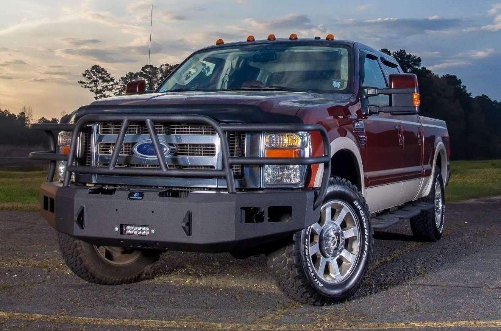 Hammerhead 600 - 56 - 0255 Ford F250/F350/F450/F550 2008 - 2010 Front Winch Bumper with Full Brush Guard - Rugged Truck Gear