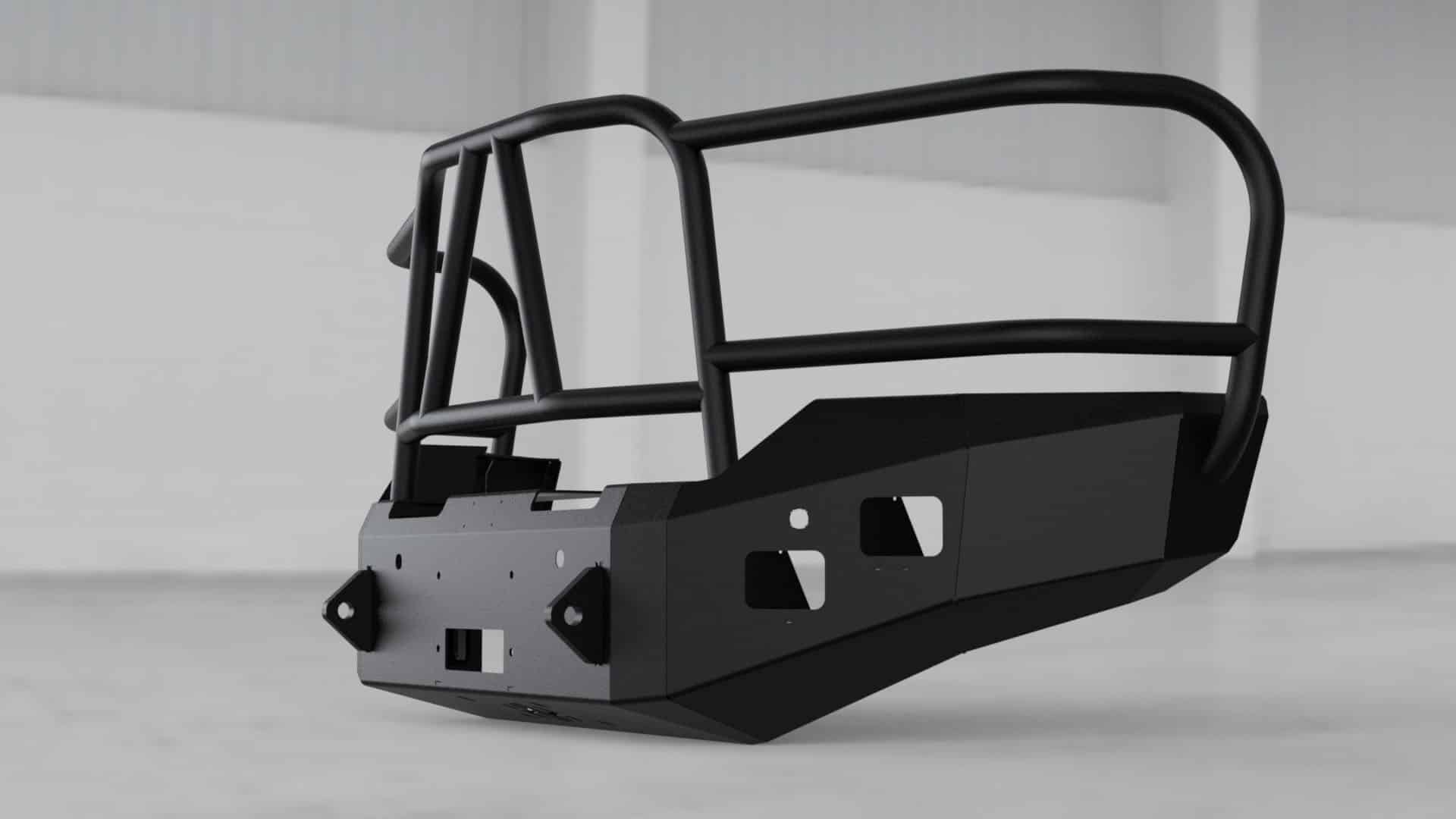 Hammerhead 600 - 56 - 0274 GMC Sierra 2500/3500 2015 - 2019 Front Winch Bumper with Full Brush Guard - Rugged Truck Gear