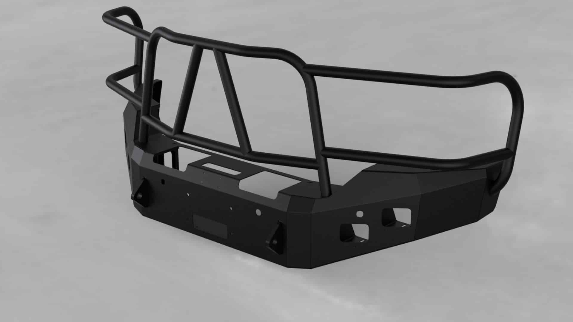 Hammerhead 600 - 56 - 0274 GMC Sierra 2500/3500 2015 - 2019 Front Winch Bumper with Full Brush Guard - Rugged Truck Gear