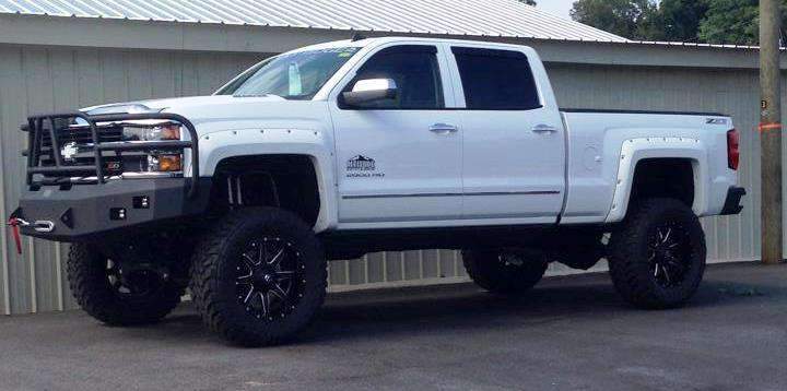 Hammerhead 600 - 56 - 0277 Chevy Silverado 2500/3500 2015 - 2019 Front Winch Bumper with Full Brush Guard - Rugged Truck Gear