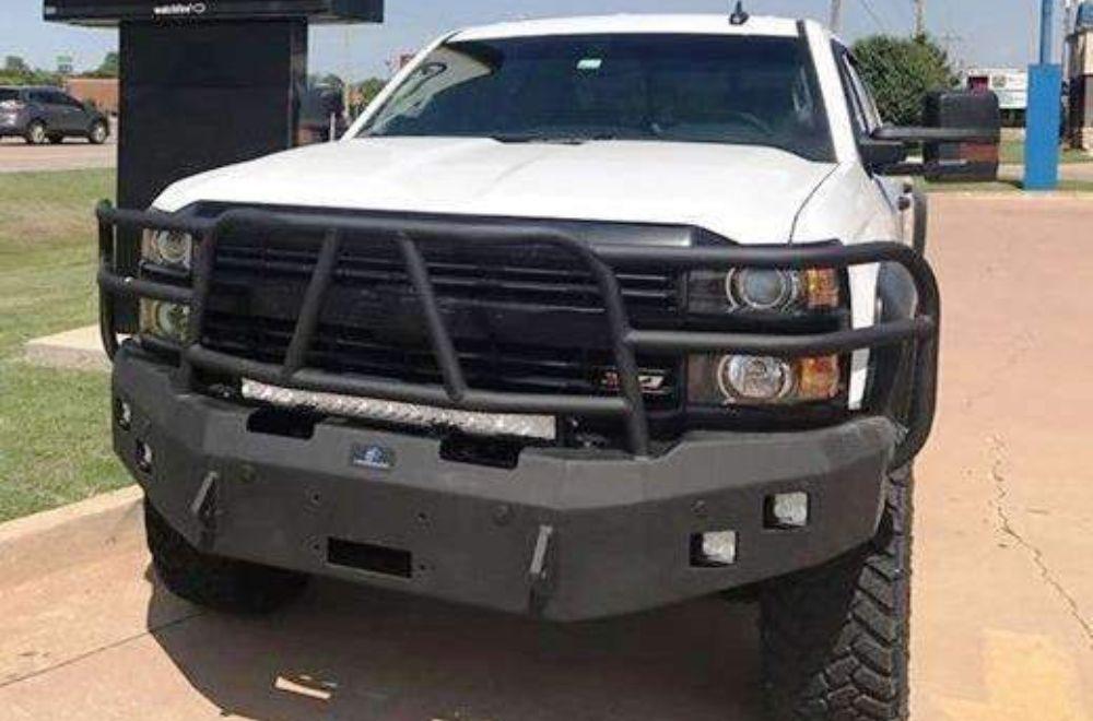 Hammerhead 600 - 56 - 0277 Chevy Silverado 2500/3500 2015 - 2019 Front Winch Bumper with Full Brush Guard - Rugged Truck Gear