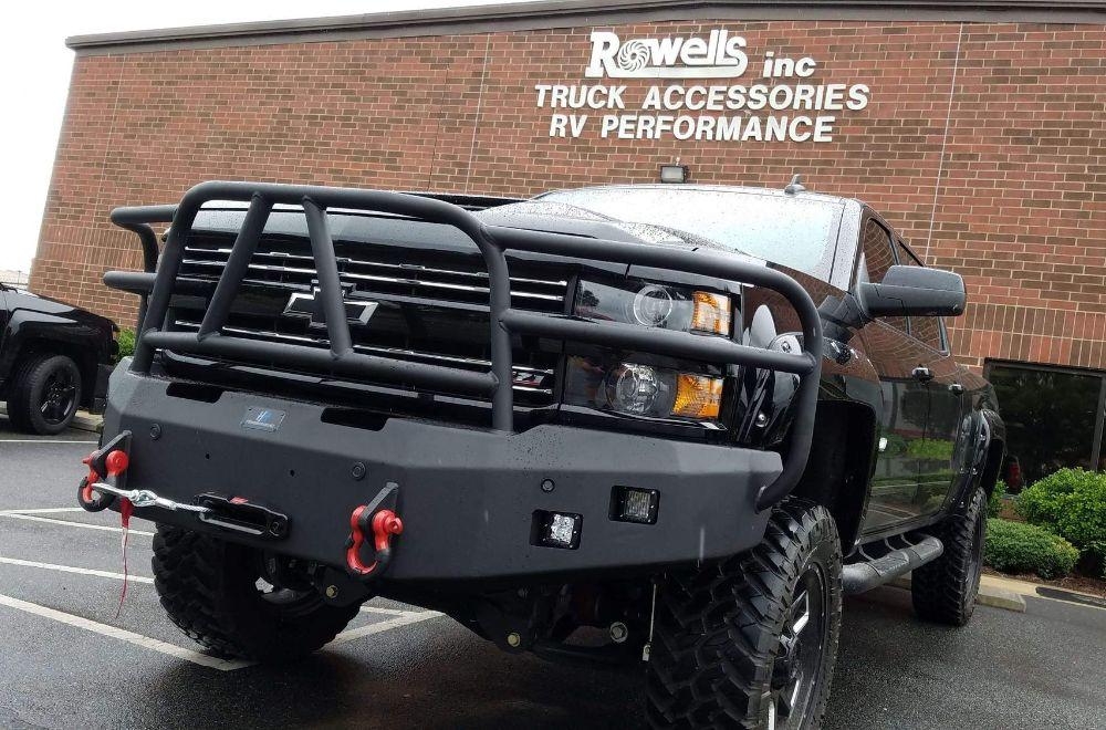 Hammerhead 600 - 56 - 0277 Chevy Silverado 2500/3500 2015 - 2019 Front Winch Bumper with Full Brush Guard - Rugged Truck Gear