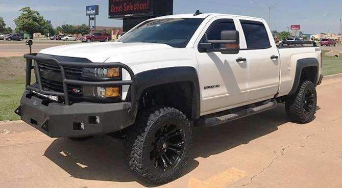 Hammerhead 600 - 56 - 0277 Chevy Silverado 2500/3500 2015 - 2019 Front Winch Bumper with Full Brush Guard - Rugged Truck Gear