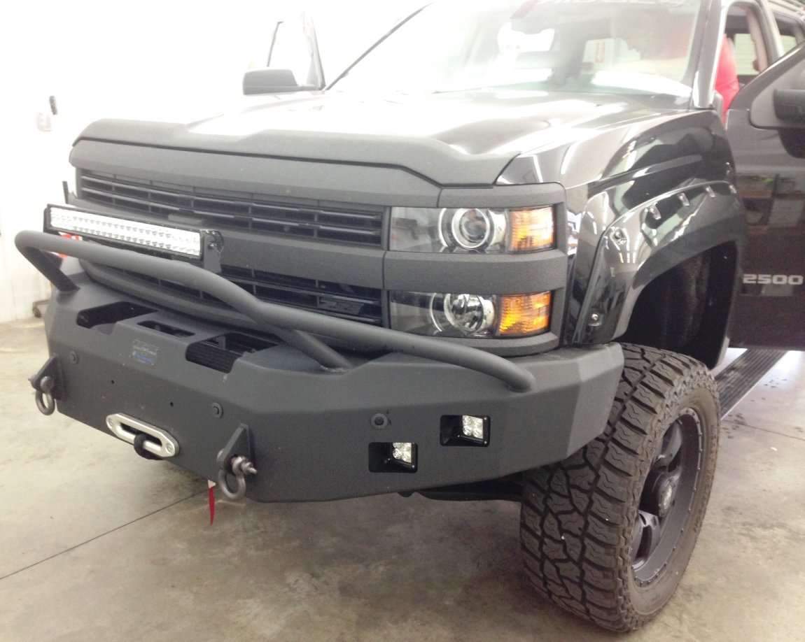 Hammerhead 600 - 56 - 0278 Chevy Silverado 2500/3500 2015 - 2019 Front Winch Bumper Pre - Runner - Rugged Truck Gear