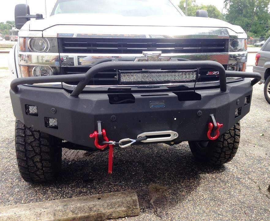 Hammerhead 600 - 56 - 0278 Chevy Silverado 2500/3500 2015 - 2019 Front Winch Bumper Pre - Runner - Rugged Truck Gear