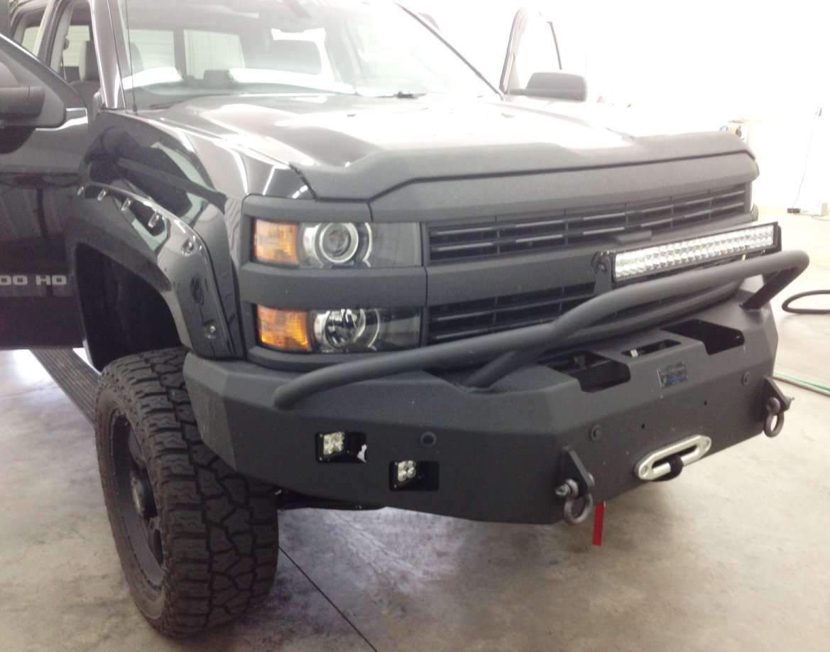 Hammerhead 600 - 56 - 0278 Chevy Silverado 2500/3500 2015 - 2019 Front Winch Bumper Pre - Runner - Rugged Truck Gear