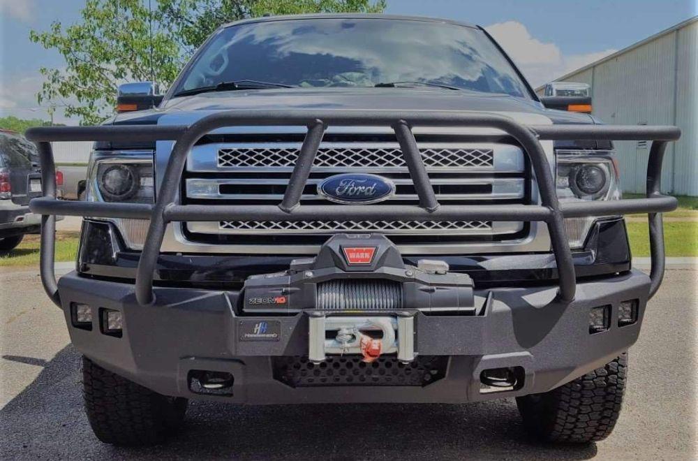 Hammerhead 600 - 56 - 0317 Ford F150 2011 - 2014 Front Winch Bumper with Full Brush Guard - Rugged Truck Gear