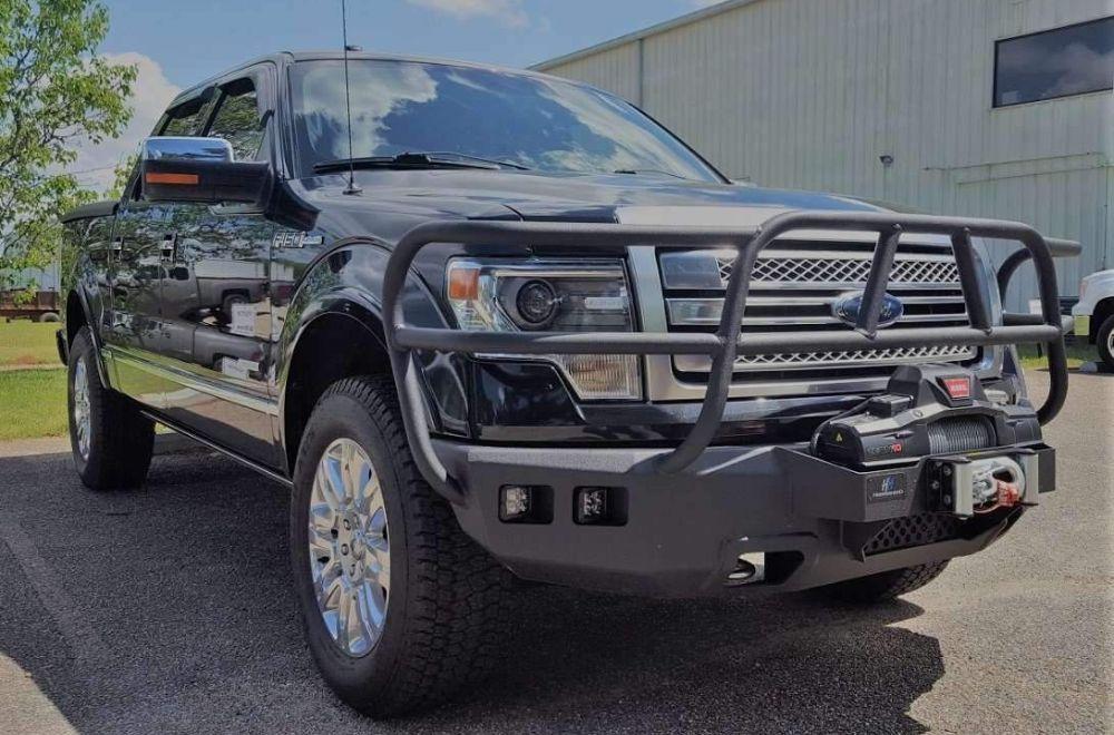 Hammerhead 600 - 56 - 0317 Ford F150 2011 - 2014 Front Winch Bumper with Full Brush Guard - Rugged Truck Gear