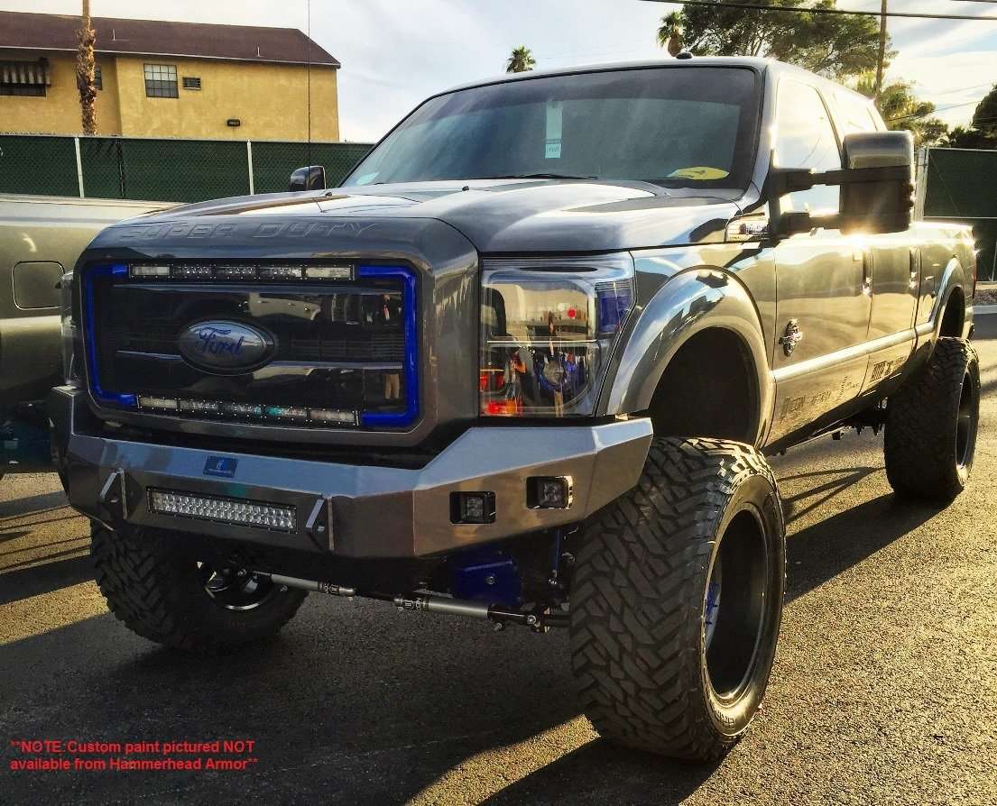 Hammerhead 600 - 56 - 0397 Ford F250/F350/F450/F550 2011 - 2016 Front Non - Winch Bumper Low Profile - Rugged Truck Gear