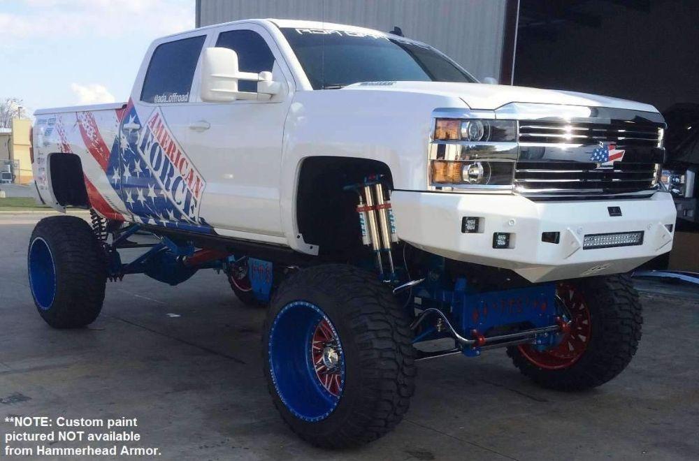 Hammerhead 600 - 56 - 0415 Chevy Silverado 2500/3500 2015 - 2019 Front Non - Winch Bumper Low Profile - Rugged Truck Gear