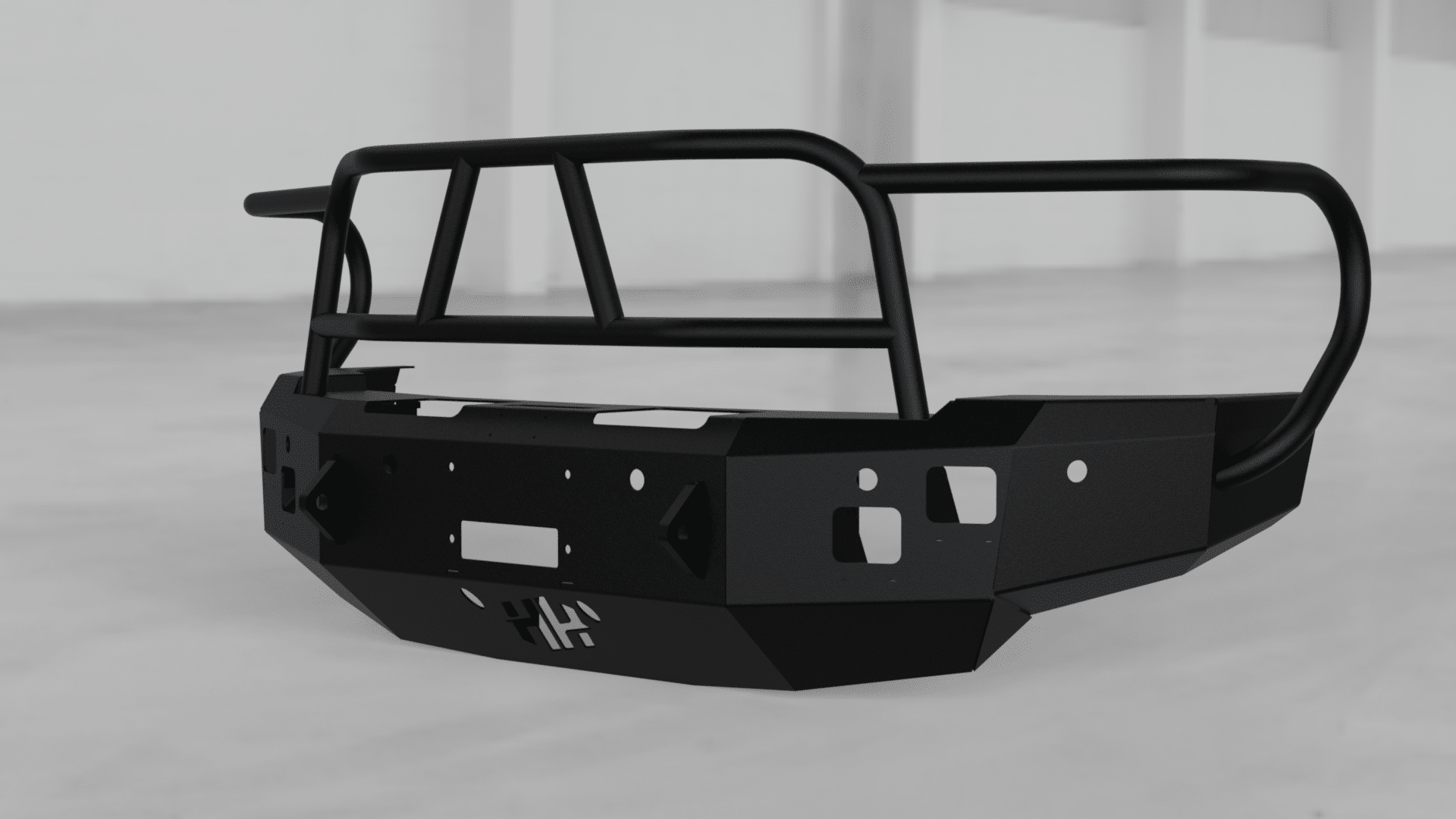 Hammerhead 600 - 56 - 0433 Dodge Ram 2500/3500/4500/5500 2010 - 2018 Front Winch Bumper with Full Brush Guard - Rugged Truck Gear