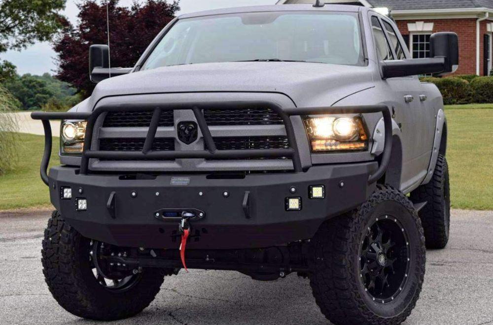 Hammerhead 600 - 56 - 0433 Dodge Ram 2500/3500/4500/5500 2010 - 2018 Front Winch Bumper with Full Brush Guard - Rugged Truck Gear