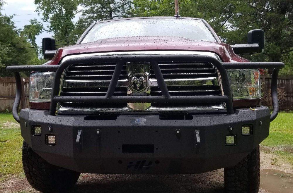 Hammerhead 600 - 56 - 0433 Dodge Ram 2500/3500/4500/5500 2010 - 2018 Front Winch Bumper with Full Brush Guard - Rugged Truck Gear